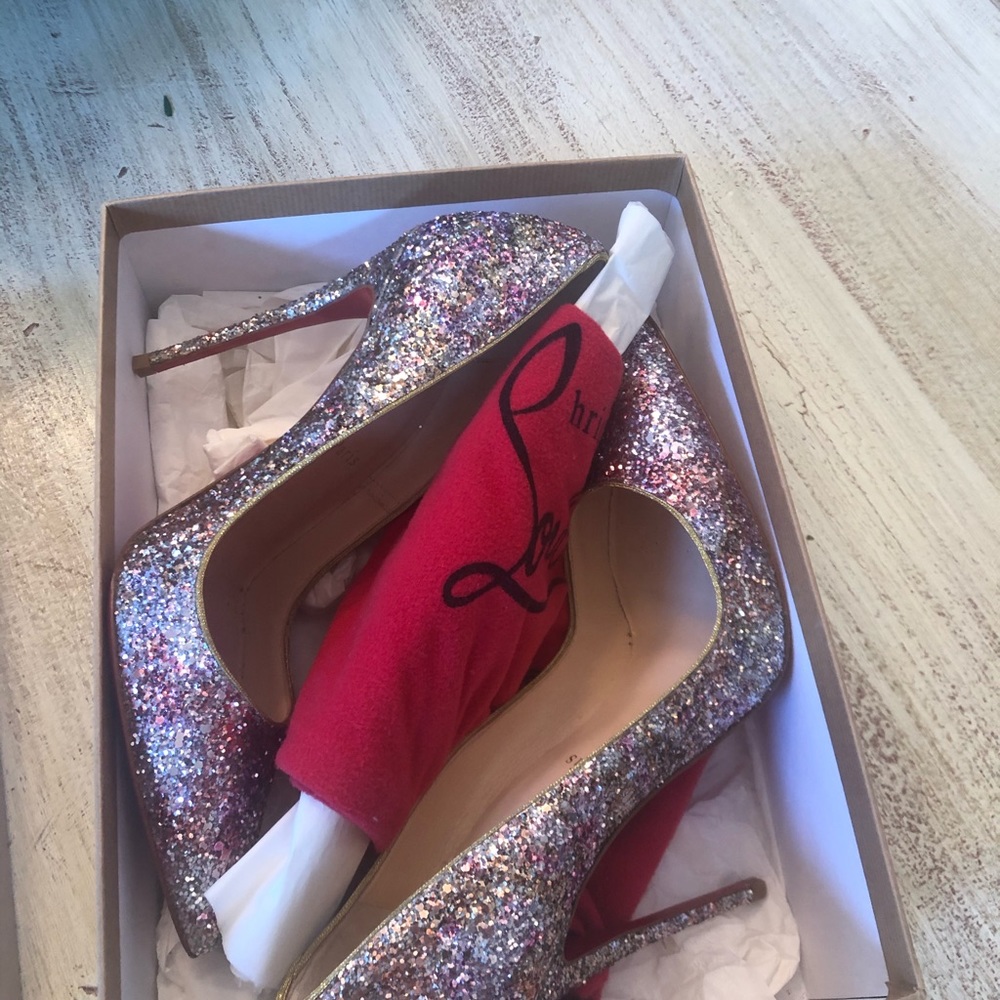 🎁🎄Christian Louboutin Glittery Aquamarine🎁🎄 - Picture 13 of 13